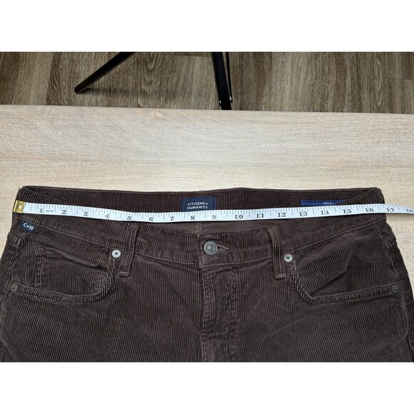 Citizens of Humanity Isola Corduroy Flared Bootcut Jeans Dark Brown Size 31 - Picture 10 of 11